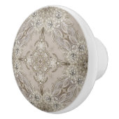 アールデコグラマラスヴィンテージファッショングレーベージュ セラミックノブ (右)