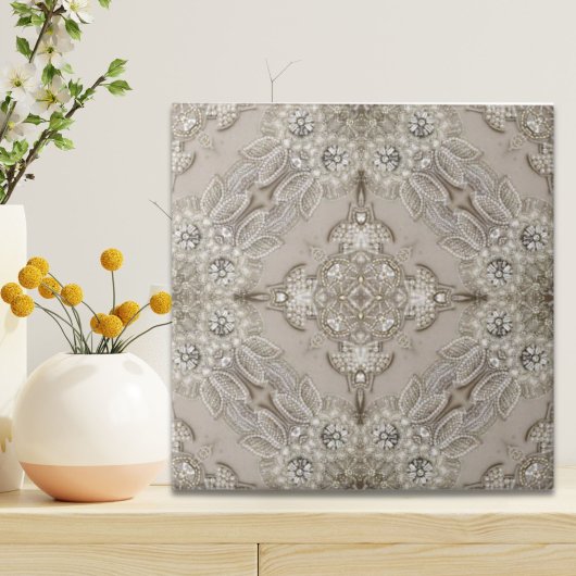 アールデコグラマラスヴィンテージファッショングレーベージュ タイル