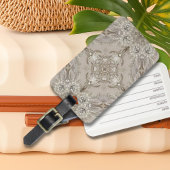 アールデコグラマラスヴィンテージファッショングレーベージュ ラゲッジタグ