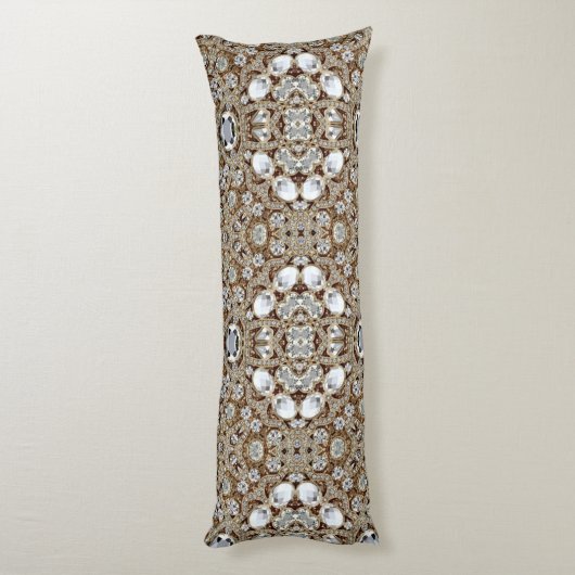 アールデコグラマラスヴィンテージファッションベージュ金ゴールド ボディピロー (裏面 (縦))