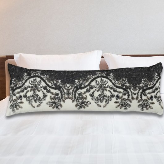 アールデコグラマラスヴィンテージファッション白黒Fl ボディピロー