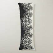 アールデコグラマラスヴィンテージファッション白黒Fl ボディピロー (正面縦)