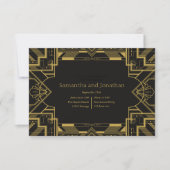 アールデコグラマラス金ゴールドオンブラックリハーサルカード (正面)