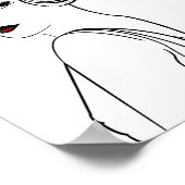 アールデコグラマーウーマンイラストレーション ポスター (角)