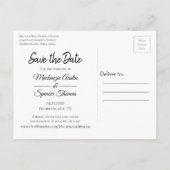 アールデコグラマー |ネイビーブルーバラ金ゴールド写真 案内ポストカード (裏面)