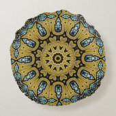 アールデコグラムダイアム金ゴールドラウンドピロー ラウンドクッション (裏面)