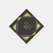 アールデコグラムヴィンテージウェディングディナーカクテル スタンダードカクテルナプキン (角)