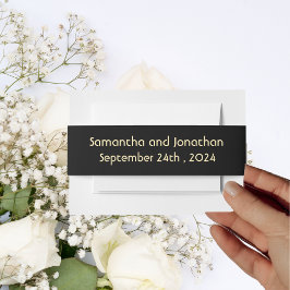 アールデコグラムヴィンテージウェディング 招待状ベリーバンド