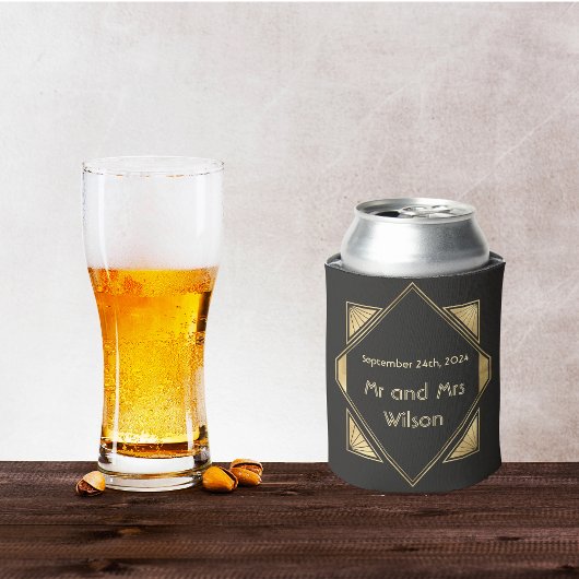 アールデコグラムヴィンテージウェディング 缶クーラー