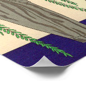 アールデコグレイタフェタガウンイラストレーション ポスター (角)