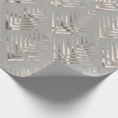 アールデコグレーのベージュエレガントジオメミニマルトリ ラッピングペーパー (角)