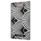 アールデコグレーヴィンテージレトロ孔雀パターン クリップボード (左)