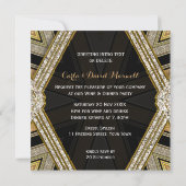 アールデコゴルディ婚約ディナーパーティの招待状 招待状 (裏面)