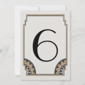アールデコゴールド ポッシュ テーブルナンバー６ 招待状 (裏面)
