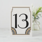 アールデコゴールド ポッシュ テーブル ナンバー 13 招待状 (スタンド正面)