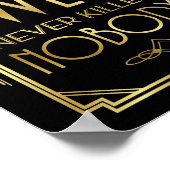 アールデコサインプリント少し甘い ポスター (角)