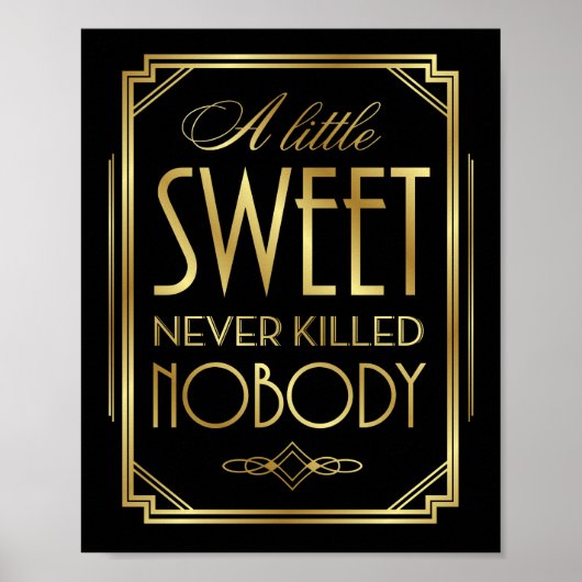 アールデコサインプリント少し甘い ポスター (正面)