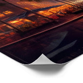 アールデコサウスフロリダシティスカイラインシーン ポスター (角)