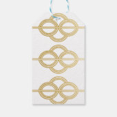 アールデコサンキューラベルホワイト金ゴールド結婚ズ ギフトタグ (裏面)