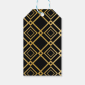 アールデコサンキューラベル金ゴールド結婚ラベル ギフトタグ (裏面)