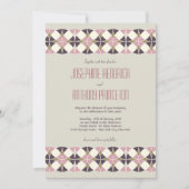 アールデコサークルエレガントバンドヴィンテージ結婚式 招待状 (正面)