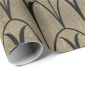 アールデコシはかりで測ェルズブラックセピア金ゴールド ラッピングペーパー (ロールコーナー)