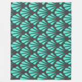 アールデコシェル形状 フリースブランケット (正面)