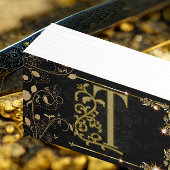 アールデコシエレガントックブラック金ゴールド美容師 名刺