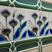 アールデコシスルウォールデコールアールヌーボーセラミックティ タイル