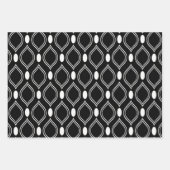 アールデコシック真珠ブラックブルゴーニュ ラッピングペーパーシート (正面)