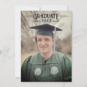 アールデコシャルボード卒業発表 招待状 (正面)