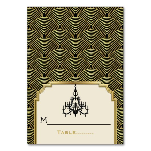 アールデコシャンデリア結婚セイガイハ座席表 テーブルナンバー (正面)