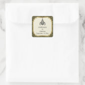 アールデコシャンデリアseigaiha結婚式の日付を保存 スクエアシール (バッグ)