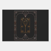 アールデコシャンパン ラッピングペーパーシート (正面2)