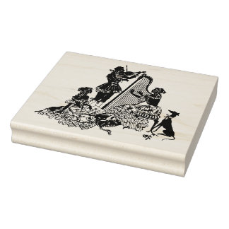 アールデコシルエットスタンプ – ミュージシャン ラバースタンプ