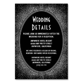 アールデコシルバーウェディングレセプションカード テーブルナンバー