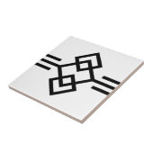 アールデコシンプル白黒幾何縁ど03 タイル (側面)