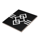 アールデコシンプル白黒幾何縁ど03 タイル (側面)