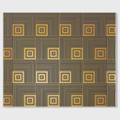 アールデコシームレスヴィンテージ壁紙 ラッピングペーパー (フラット)