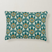 アールデコシームレス抽象芸術フローラルパターン。デコールe アクセントクッション (裏面)