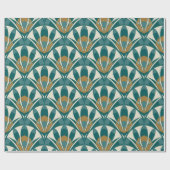 アールデコシームレス抽象芸術フローラルパターン。デコールe ラッピングペーパー (フラット)