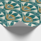 アールデコシームレス抽象芸術フローラルパターン。デコールe ラッピングペーパー (角)