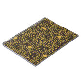 アールデコシームレス豪華な幾何学的パターン。ゴールデン ノートブック (左側)