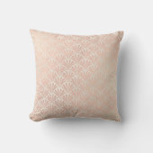 アールデコジオメトリクリーム状アイボリーベージュバラ金ゴールド クッション (正面)