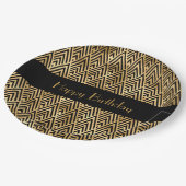 アールデコジオメトリックなカスタマイズ可能パーティー ペーパープレート (アングル)