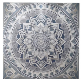 アールデコジオメトリックな円の線すべてのシェード灰色 タイル