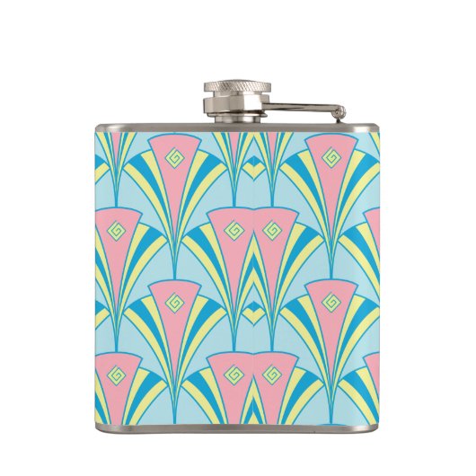 アールデコジオメトリックパステルファンデザイン フラスク (裏面)