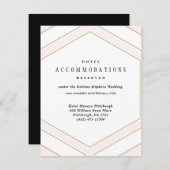 アールデコジオメトリック結婚ダイヤモンドズホテルカード エンクロージャーカード (正面/裏面)