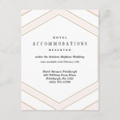 アールデコジオメトリック結婚ダイヤモンドズホテルカード エンクロージャーカード (正面)