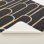 アールデコジオメトリ:金ゴールド水彩壁紙 シェルパブランケット (3/4)